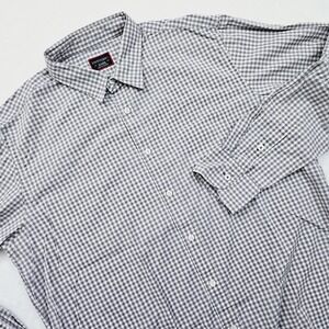 UNTUCKit Mens XL Gray Plaid Check Cotton Button Up Shirt Preppy Classic Oldmoney